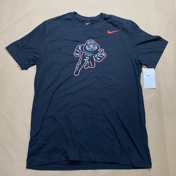 Nike Ohio State Buckeyes Mascot Logo Color Pop Black T-Shirt Size M Medium - Picture 1 of 9